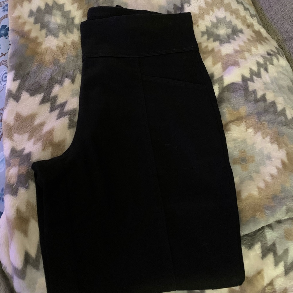 Denim&Co Black Pull-on Pants With Wide Waistband
